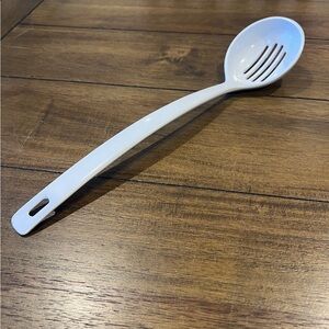 Classic White Slotted Serving Spoon